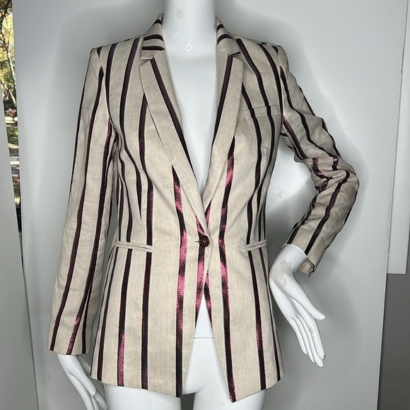 Day Birger et Mikkelsen Sz 36 / US 4 Linen Cotton Fitted Blazer New with Tags - Picture 3 of 11